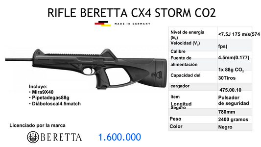 Rifle Bereta CX4 STORM CO2