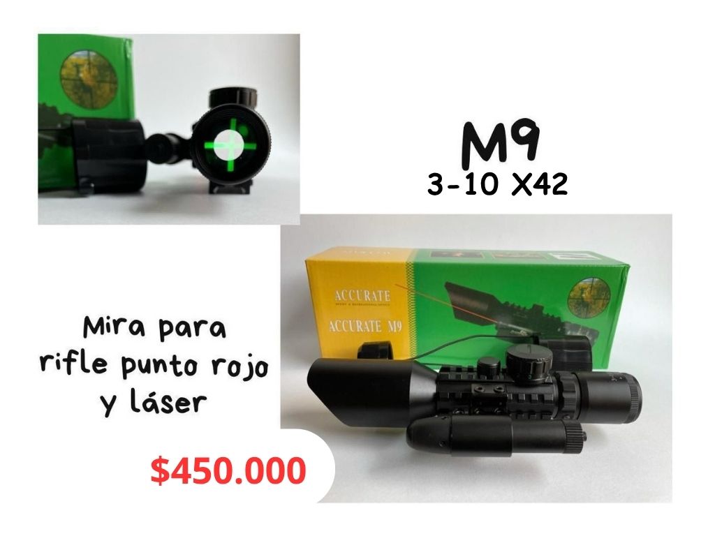 Mira Para Rifle Punto rojo y Laser