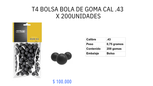 Bolsa Bola de GOMA C/.43 X 200