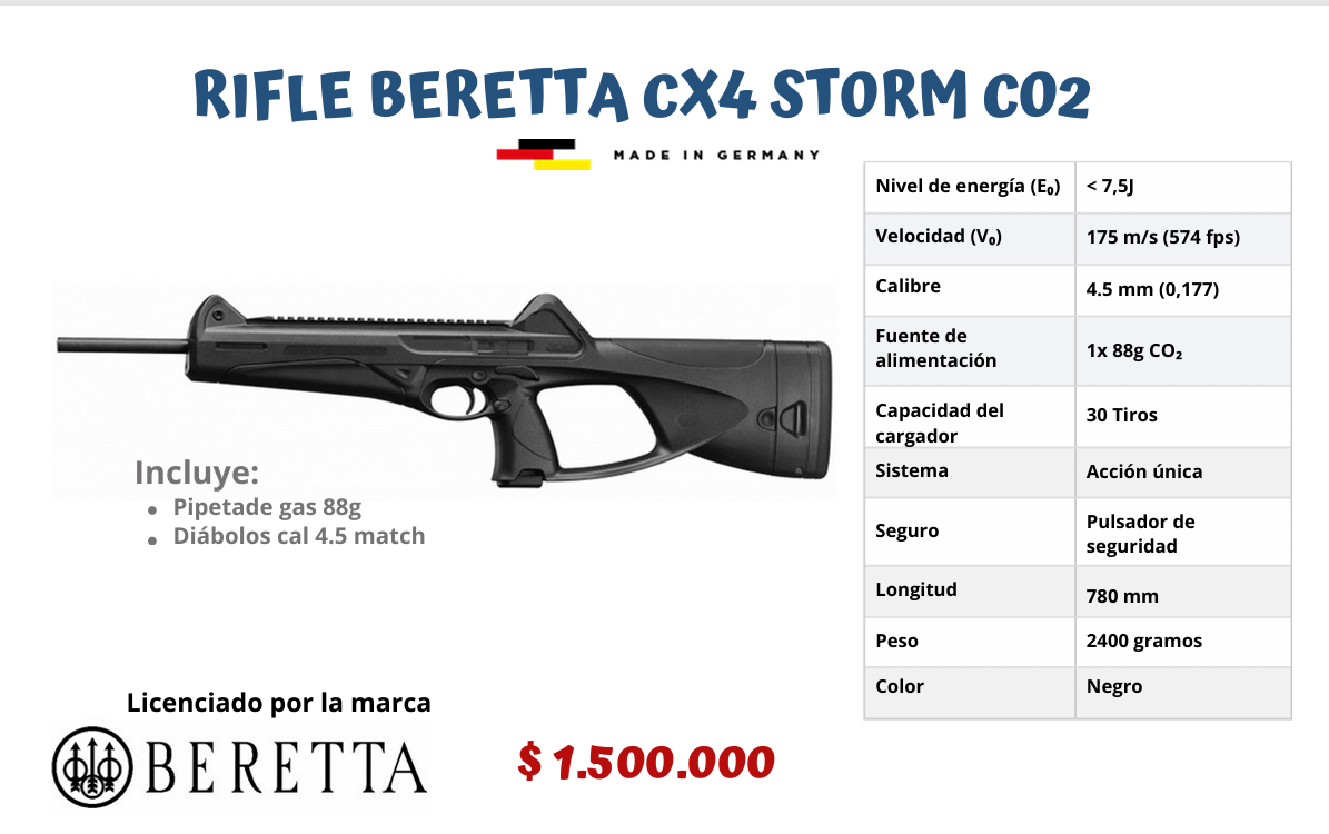 Rifle Beretta CX4 STORM CO2