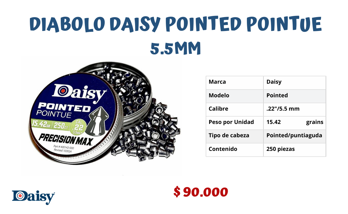 Diabolo Daysi Pointed Pointue 5.5 MM