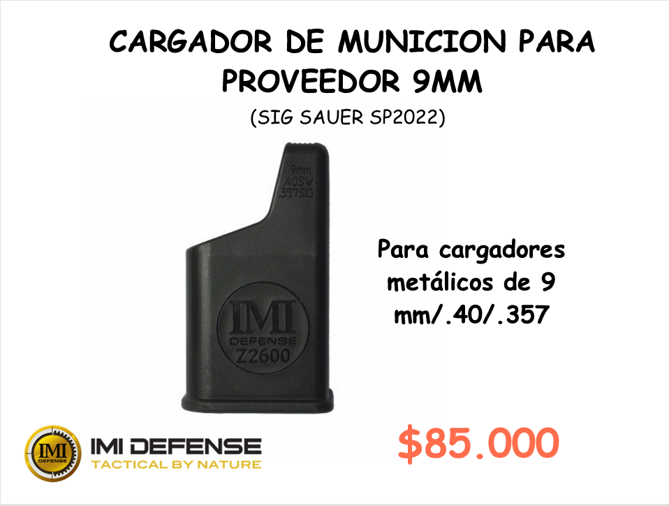 Cargador De Municion PARA PROVEEDOR 9 MM
