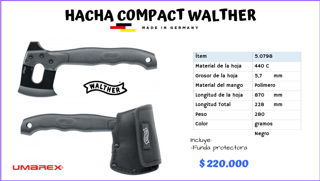 Hacha COMPACT WALTHER