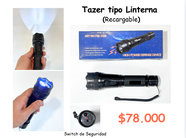 Tazer Tipo Linterna