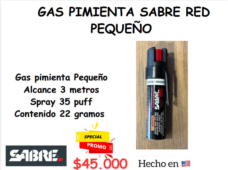 Gas Pimienta Sabre Red PEQUEÑO