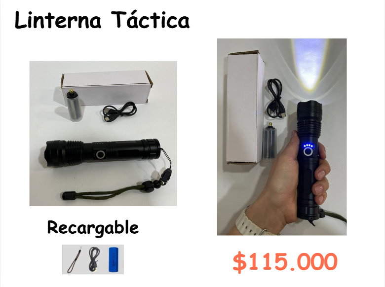 Linterna Tactica Recargable 3