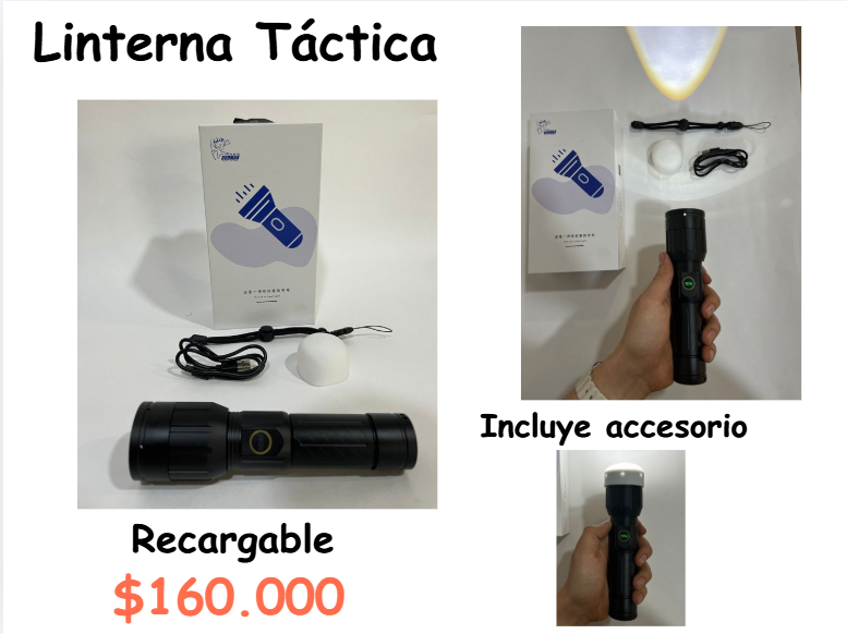 Linterna Tactica Recargable 6