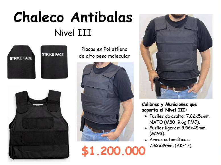Chaleco Antibalas - Nivel 3