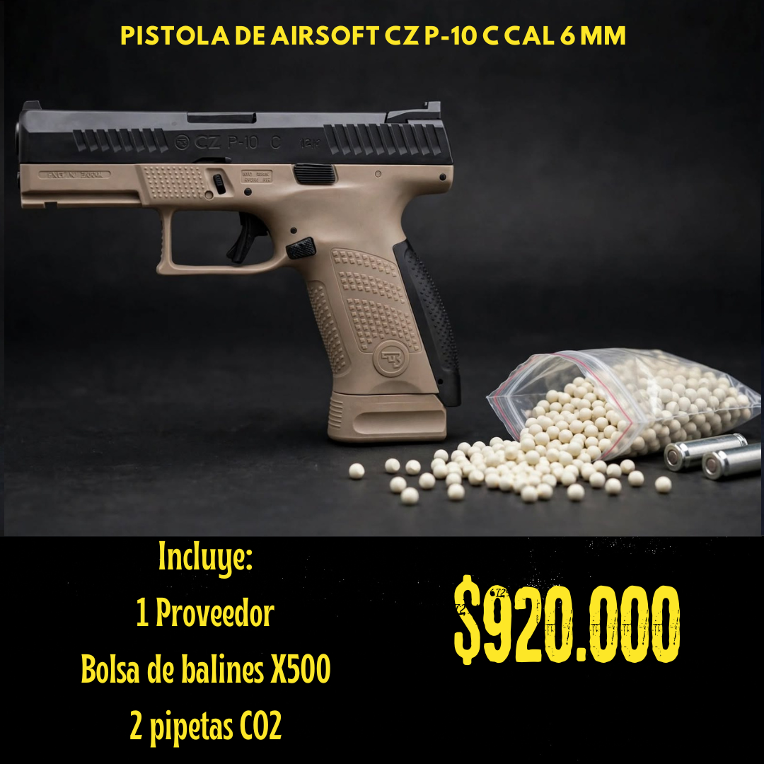 Pistola De Airsoft Cz Cal 6 mm CO2