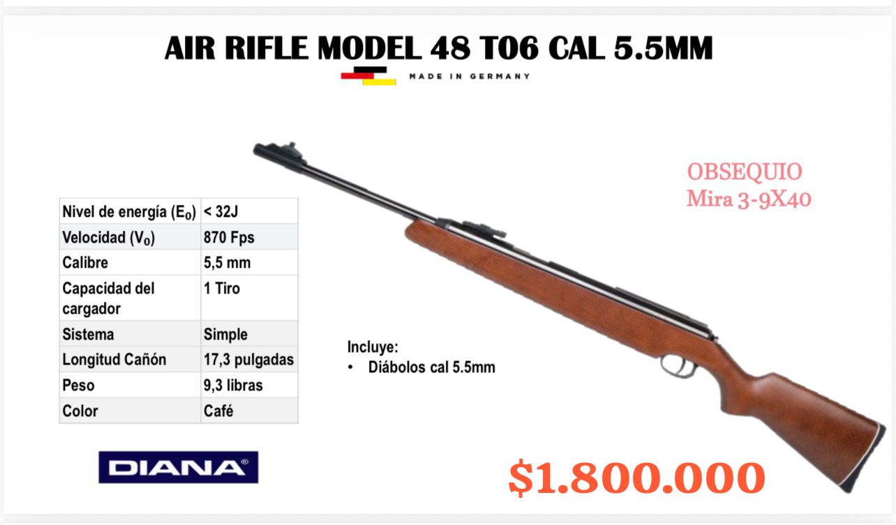 Air Rifle Model 48 T06 Cal 5.5 mm