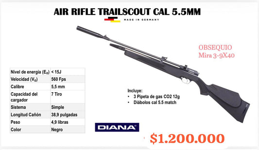 Air Rifle TrailScout Cal 5.5 mm