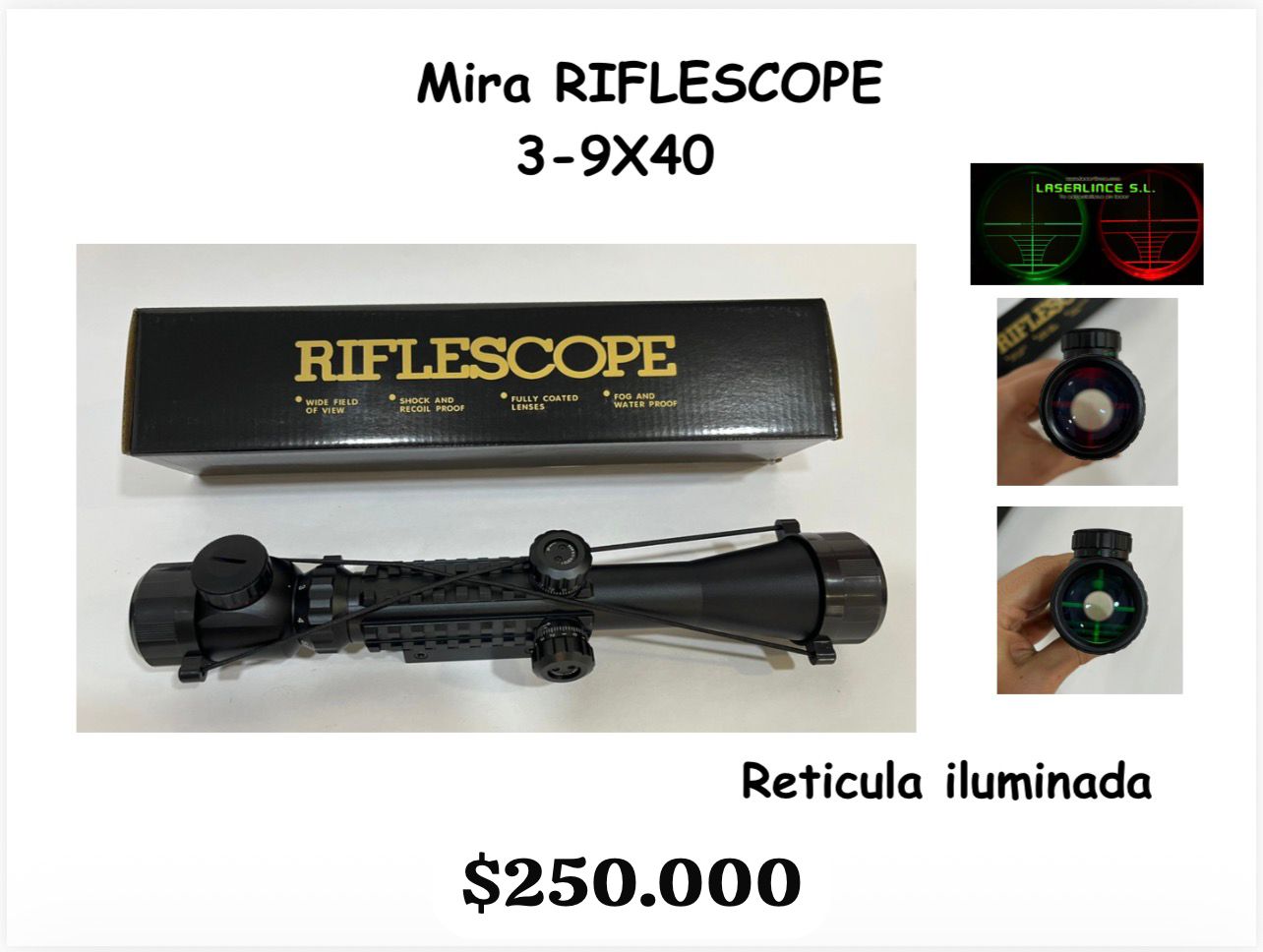Mira Riflescope 3-9x40