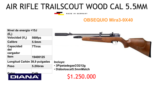 Air Rifle TRAILSCOUT WOOD C/5.5mm