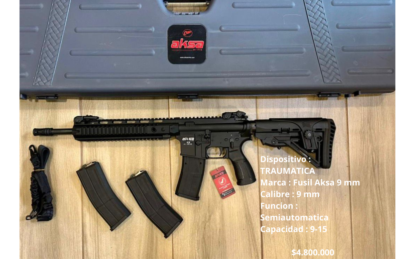 Tipo Fusil Traumatico 9 mm - Aksa