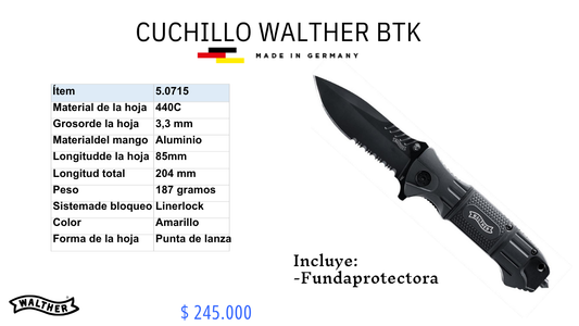 Cuchillo Walther BTK