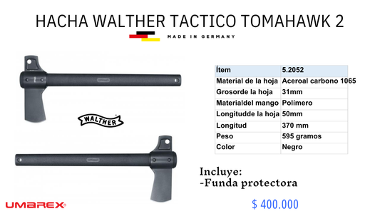 Hacha Walther Tactico Tomahawk 2