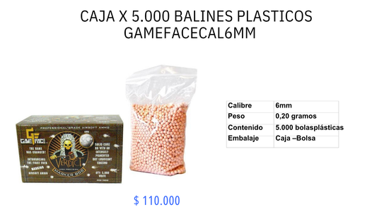 Caja x 5.000 Balines Plasticos