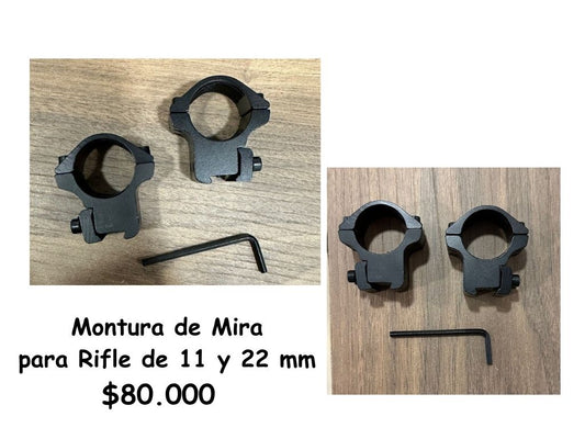 Montura De Mira Para Rifle de 11 y 22 mm