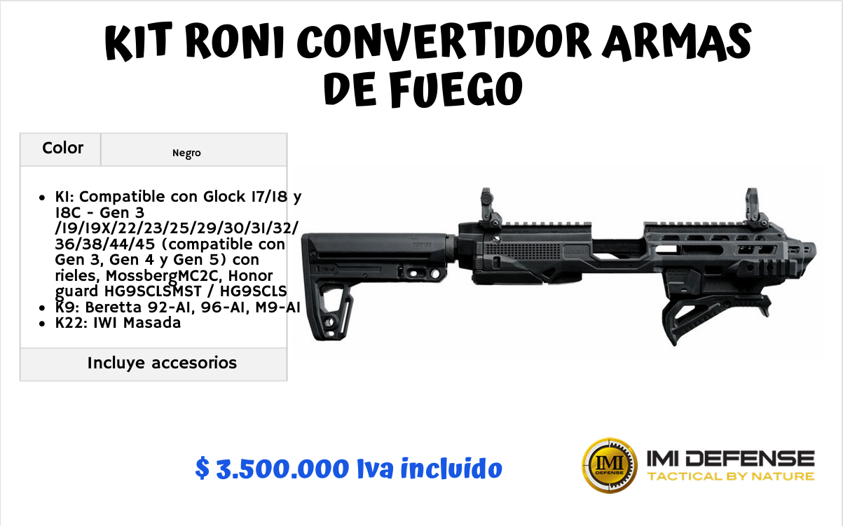 Kit Roni Convertidor Armas De FUEGO