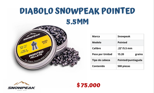 Diabolo Snowpeak Pointed 5.5 MM