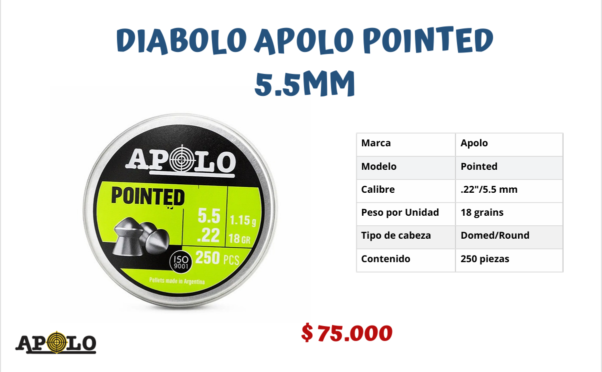 Diabolo Apolo Pointed 5.5 MM