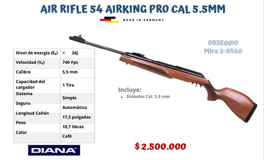 AIR RIFLE 54 AIRKING PRO CAL 5.5 MM