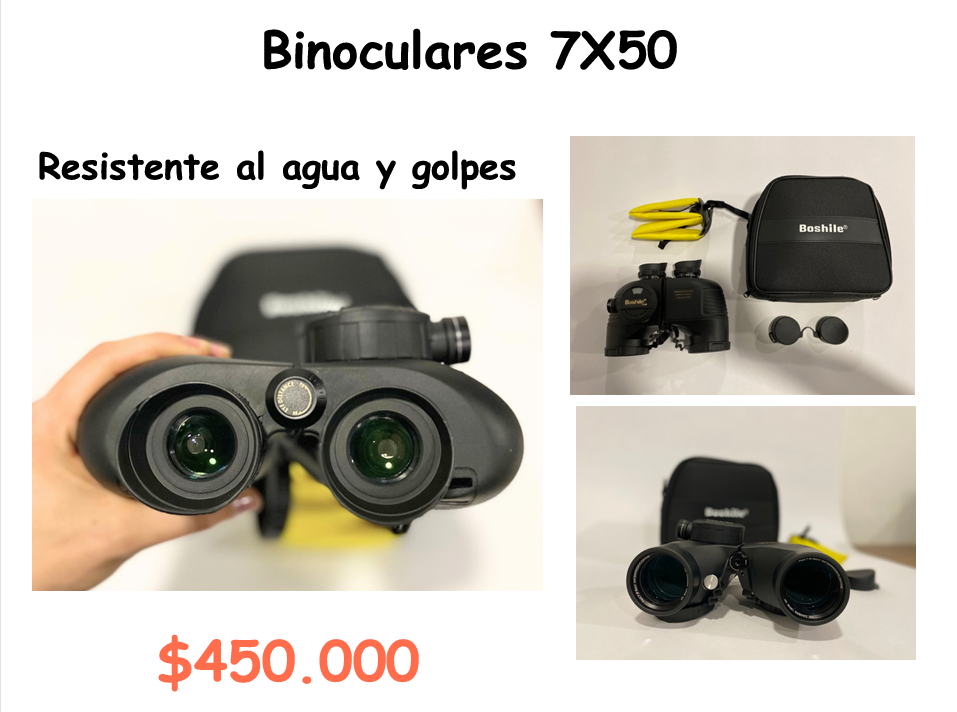 Binoculares 7x50 Resistente al Agua y Golpes