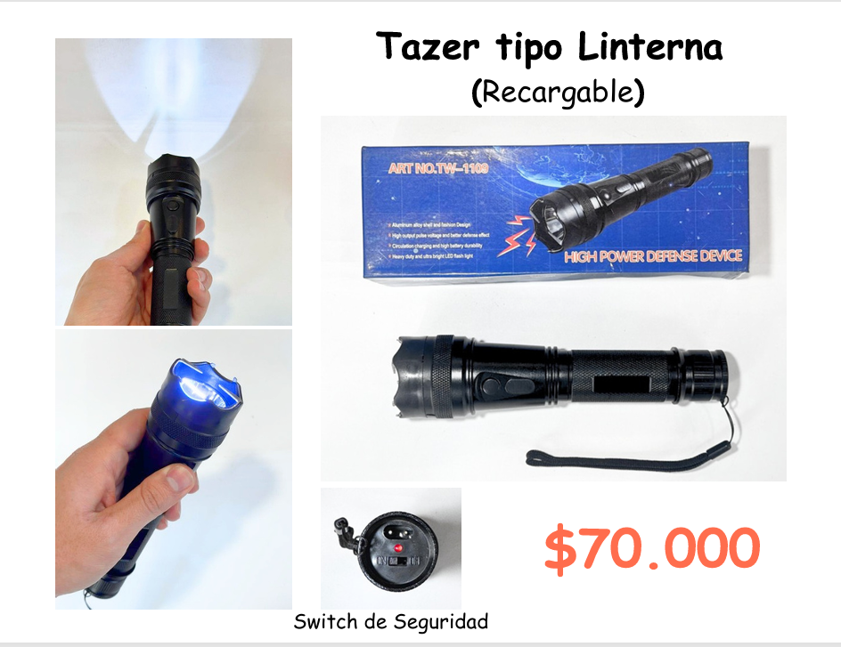 Tazer Tipo Linterna