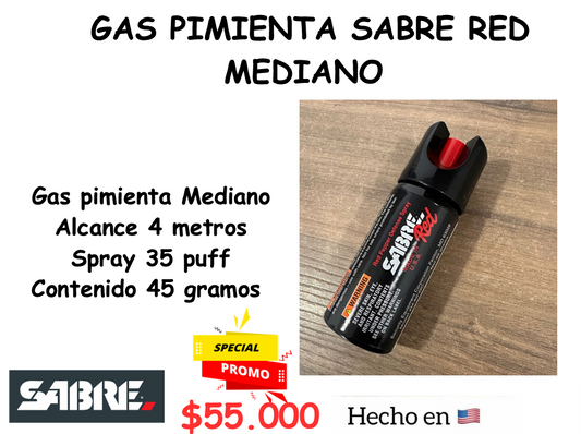 Gas Pimienta Sabre Red MEDIANO