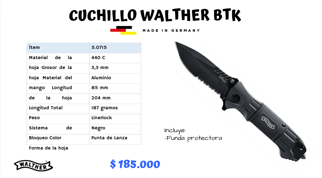 Cuchillo WALTHER BTK