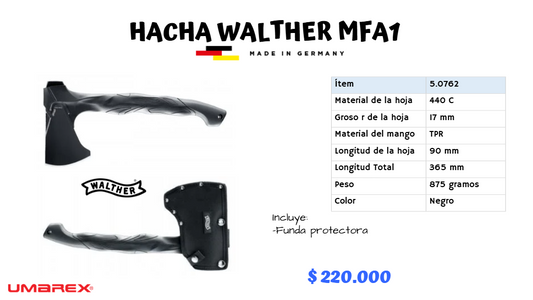 Hacha WALTHER MFA1