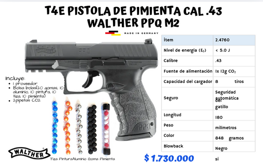 Pistola Gas pimienta .43 CO2
