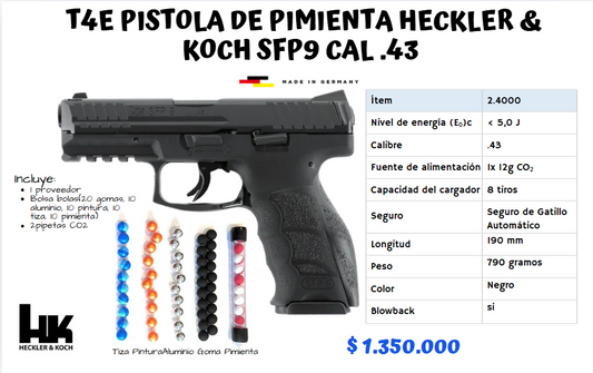 Pistola Gas pimienta .43 CO2