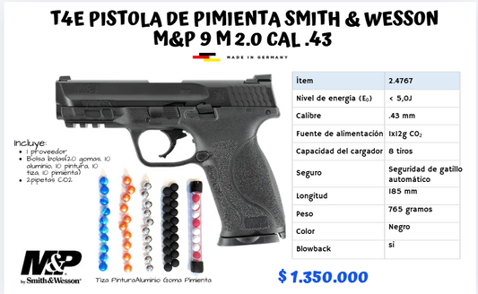 Pistola Gas pimienta .43 CO2
