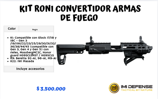 KIT RONI CONVERTIDOR ARMAS DE FUEGO