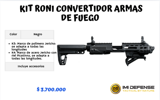 KIT RONI CONVERTIDOR ARMAS DE FUEGO