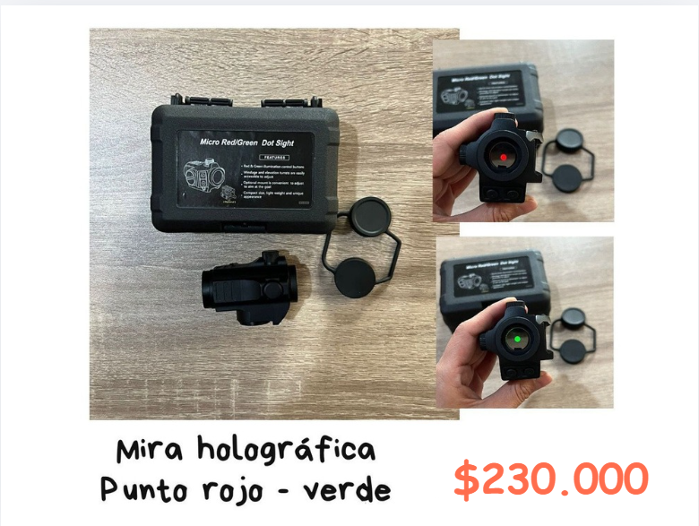 Mira Holografica Punto Rojo - Verde