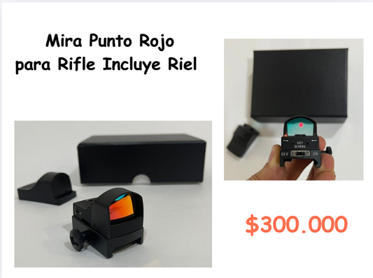Mira Punto Rojo Para Rifle + Riel
