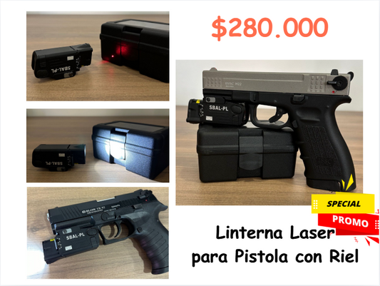 Linterna Laser Pistola + Riel