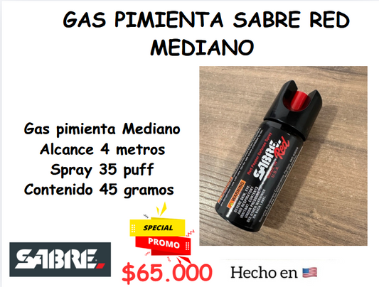 Gas Pimienta Sabre Red MEDIANO