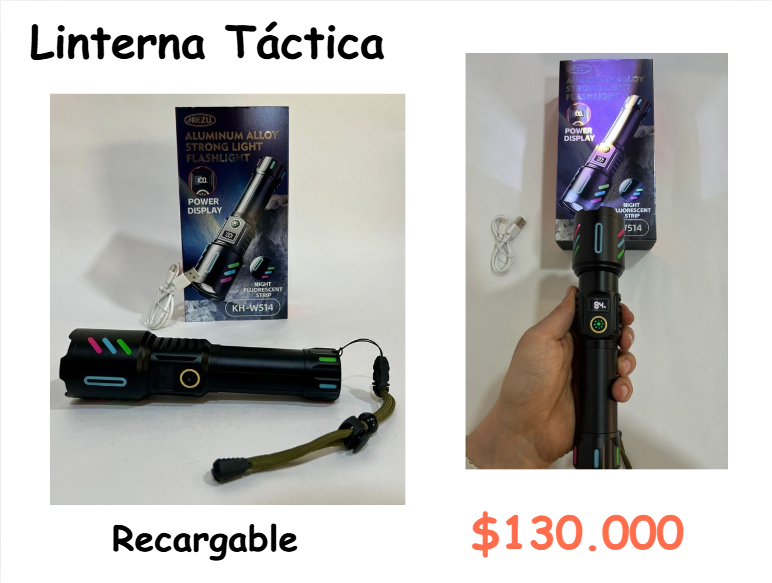 Linterna Tactica Recargable 3
