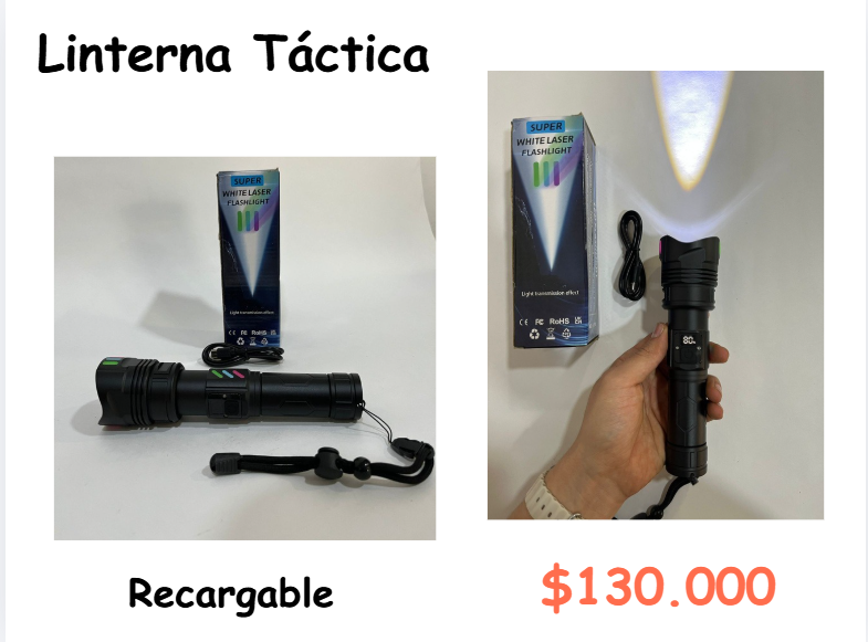 Linterna Tactica Recargable