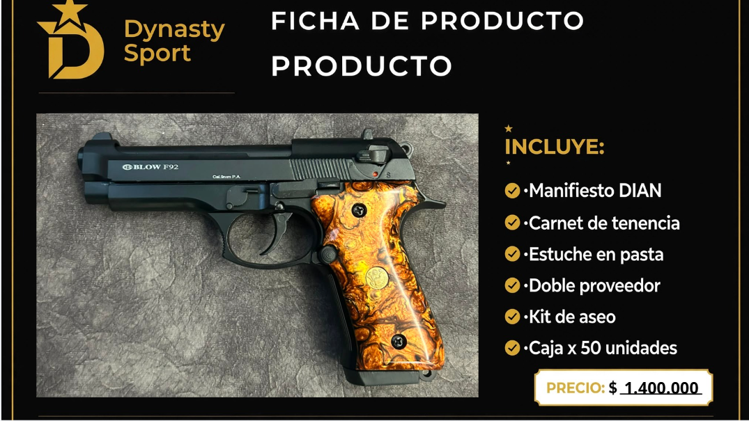 BLOW F92 - NEGRO+CACHAS