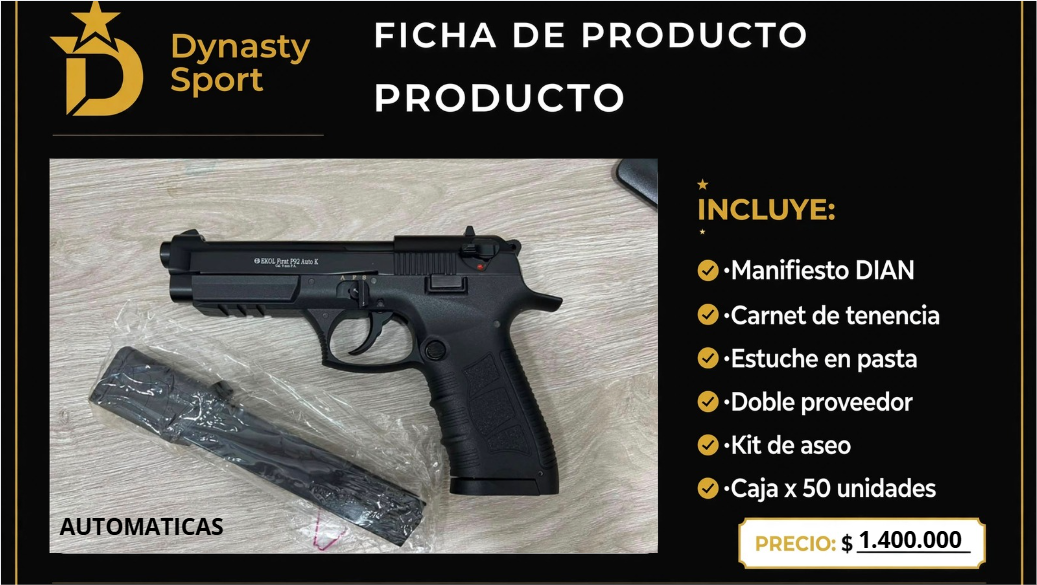 EKOL P92 AUTO K - NEGRA
