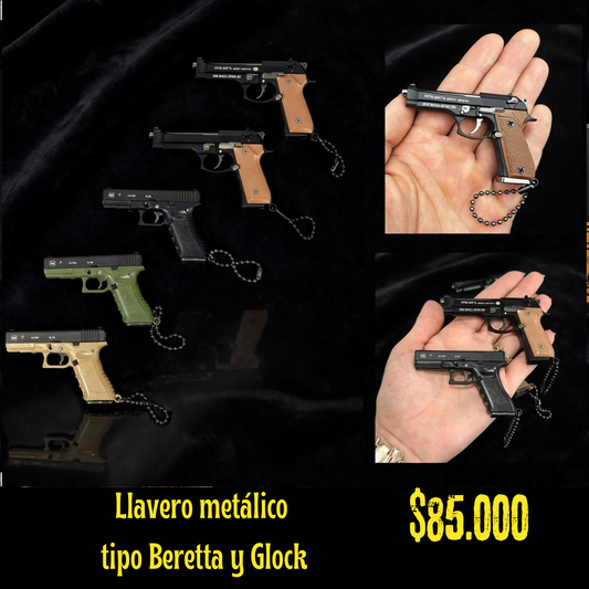 Llavero Metalico Tipo Beretta y Glock