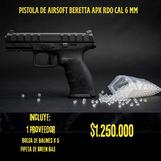 Pistola De Airsoft Beretta APX RDO GREEN GAS