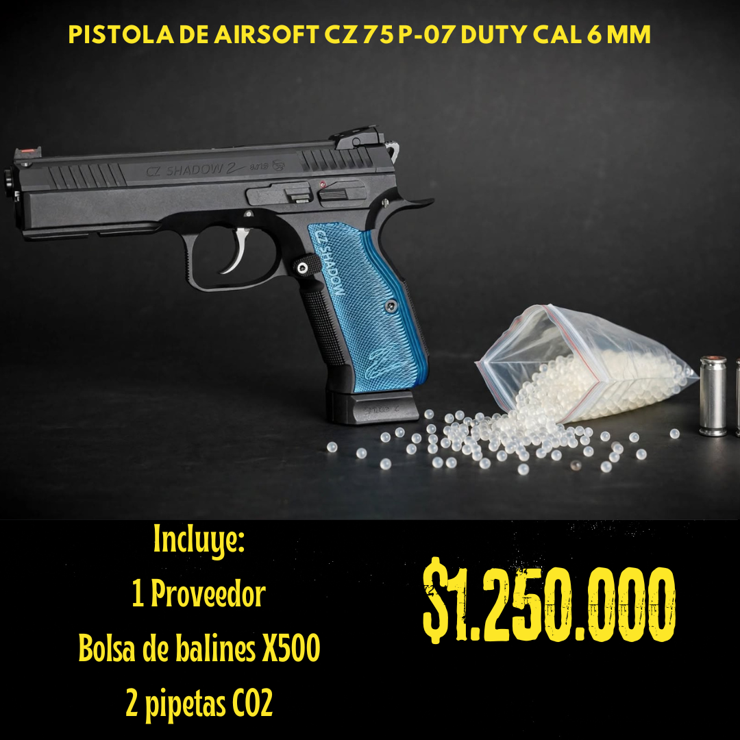 Pistola De Airsoft Cz Cal 6 mm CO2