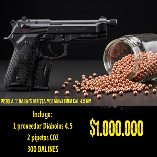 Pistola De Balines Beretta Mod M9A3 Fm Cal 4.5 mm