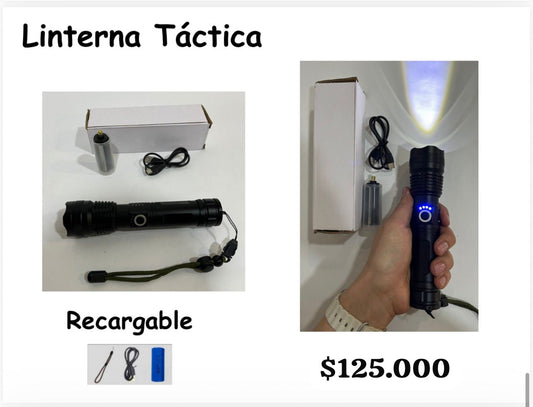 Linterna Tactica Recargable